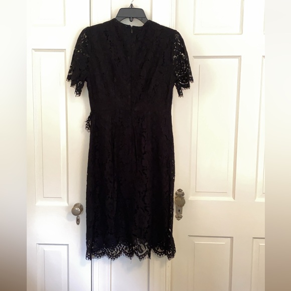 Rachel Parcell size M medium black lace dress with front ruffle - Picture 2 of 4